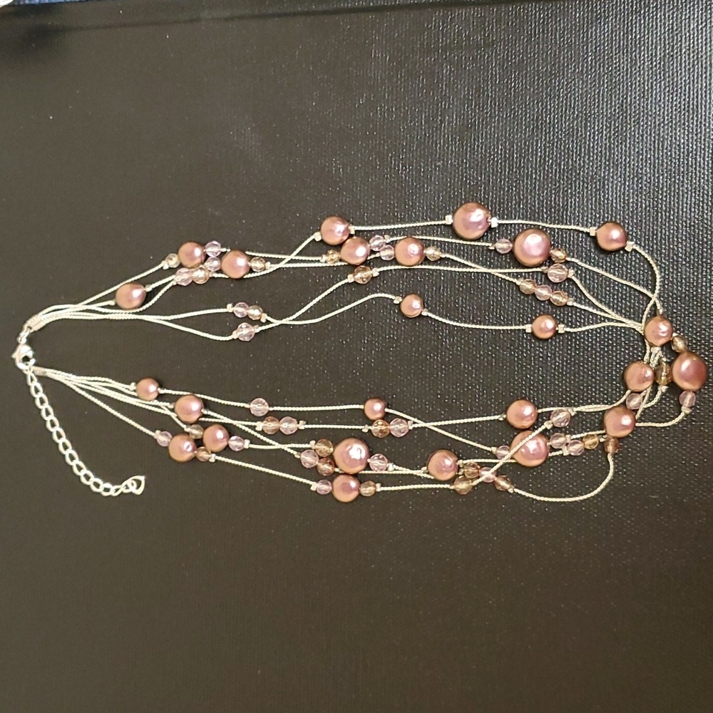 Multi-Strand Beaded & Wire Necklace